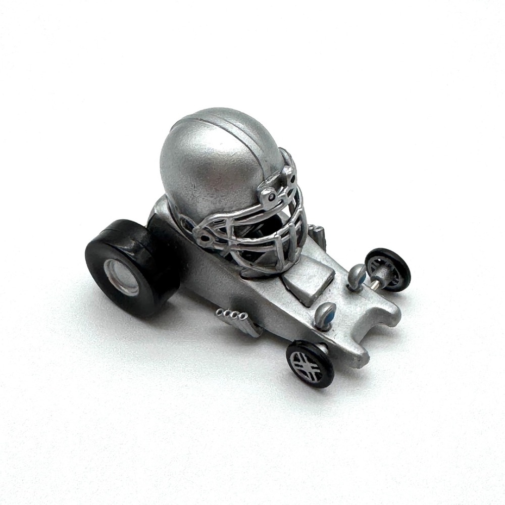 Football Helmet Dragster Buggy‎ Car Silver Plastic 2006 Vintage Toy